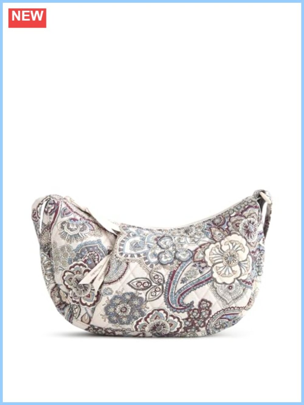 Premium Cotton Crescent Crossbody Bag with Adjustable Strap